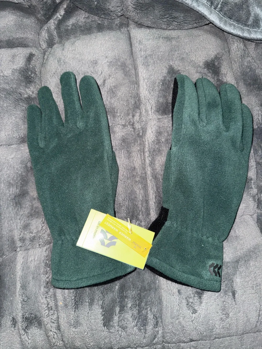 L/XL Green Women's Fleece Gloves & Mittens